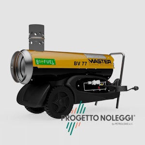 Master BV 77 - Generatore d'aria calda Indiretto Il Generatore d'aria calda a Gasolio Master BV 77 con canna fumaria per scarico dei fumi in verticale è perfetto per creare cicli chiusi di riscaldamento nella vostra struttura.