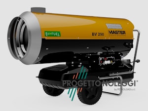 Master BV 290 - Generatore d'aria calda indiretto  Master BV 290 è un generatore d'aria calda a Gasolio con canna fumaria per scarico dei fumi in verticale.