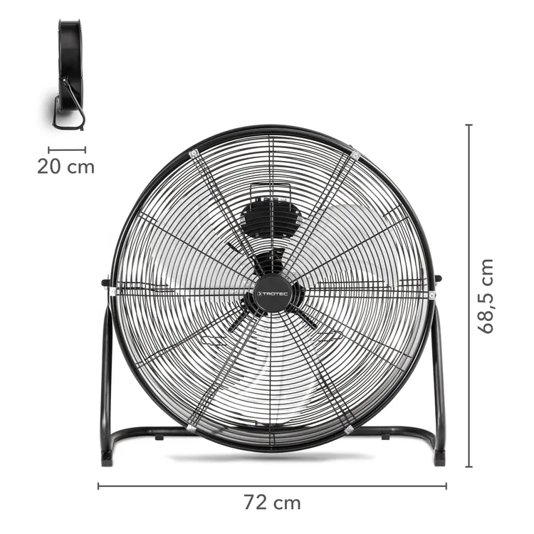 DIMENSIONI VENTILATORE DA PAVIMENTO TVM 24 D