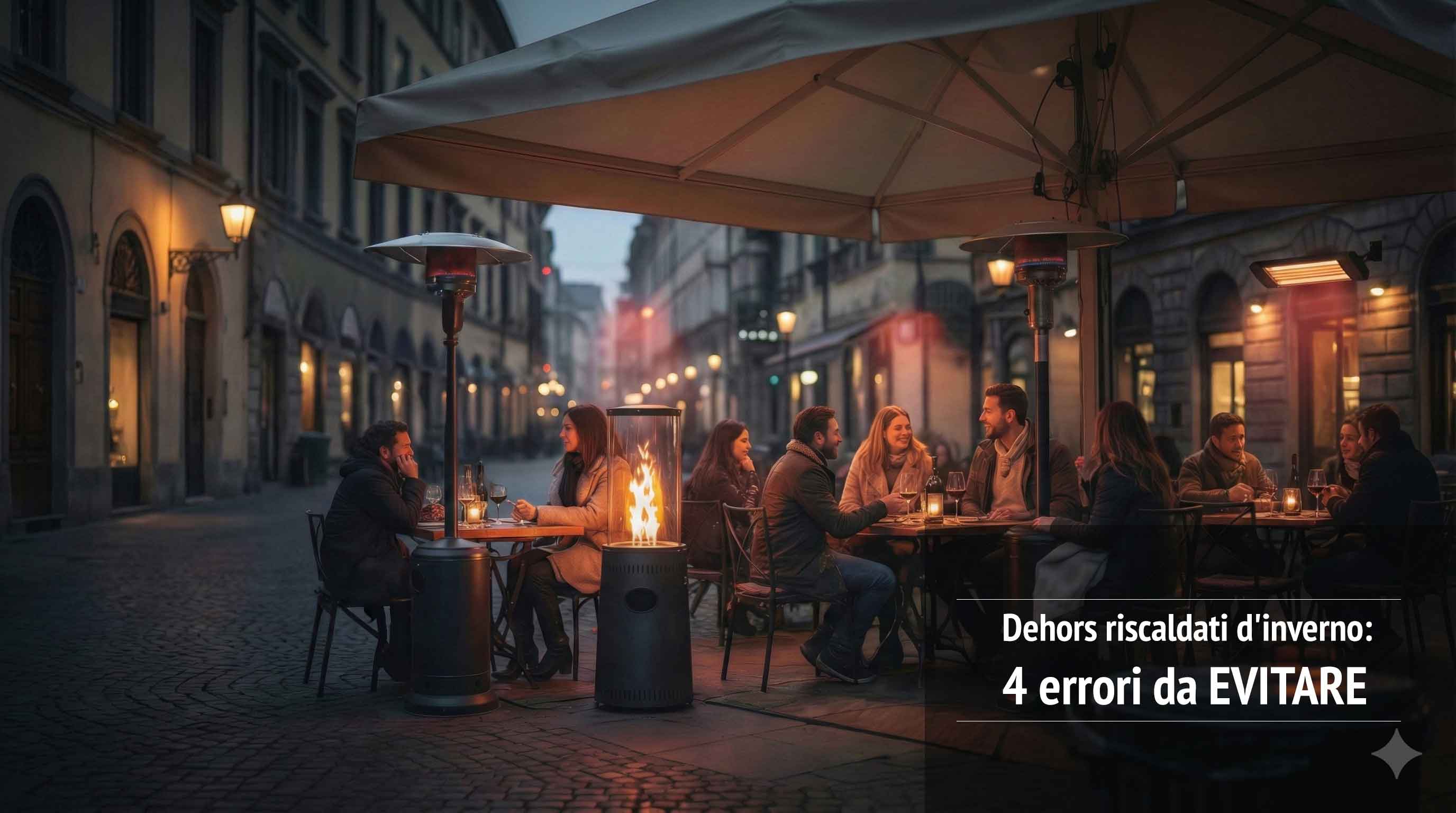 Dehors riscaldati d'inverno: quattro errori che costano caro ai ristoratori