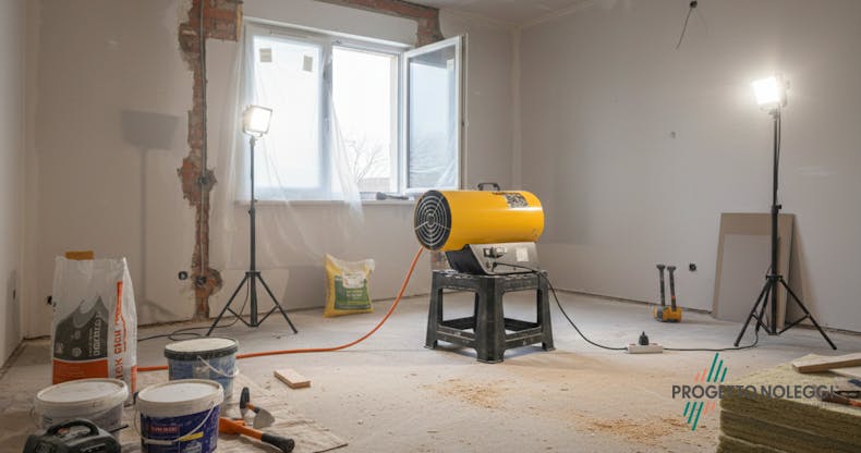 Cantiere invernale? Ecco come gestire umidità e polveri con le giuste attrezzature a noleggio