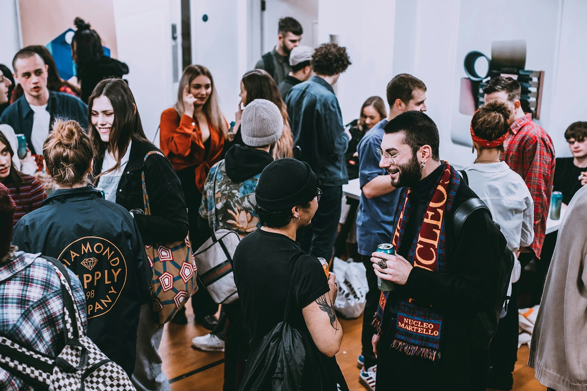 Siege magazine exhibition crowd