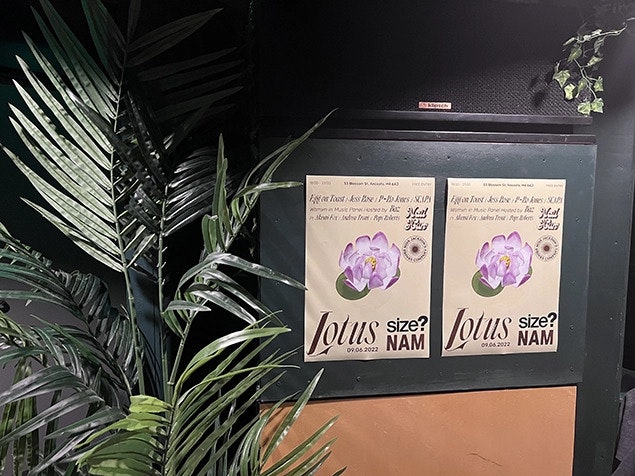 2 Lotus x NAM event posters on wall