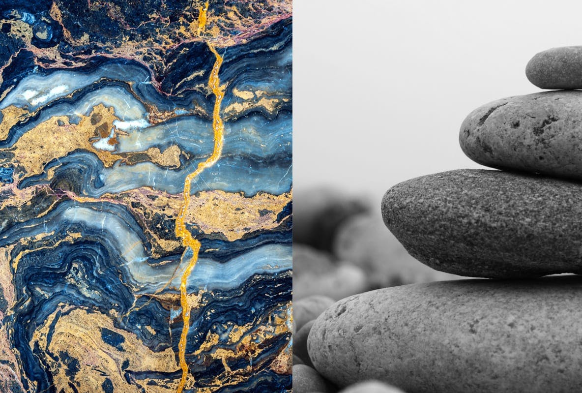 Aesthetic image of marble and rocks