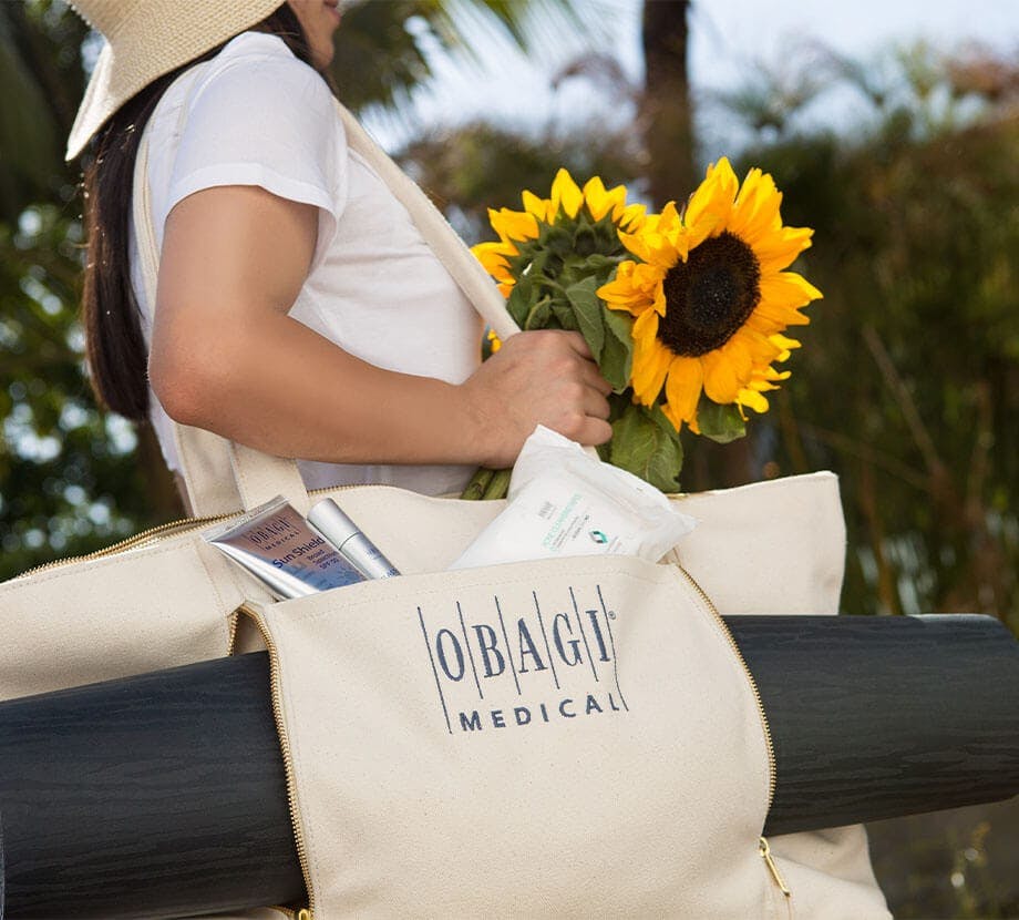 woman with obagi products