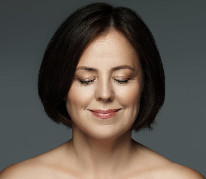 Woman with short hair