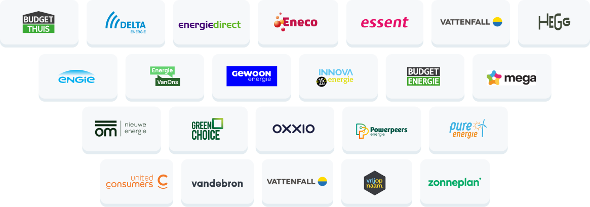 Alle energieleveranciers