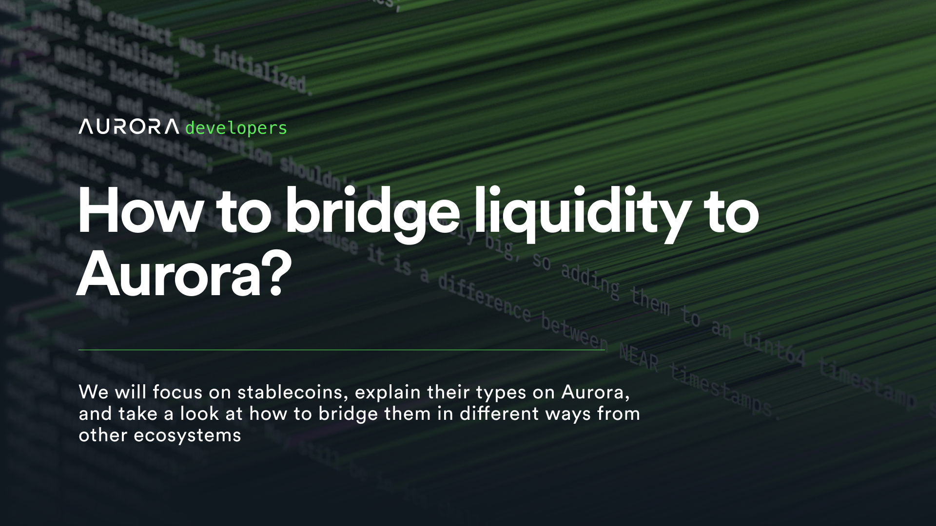 Aurora Dev Portal | Aurora Documentation