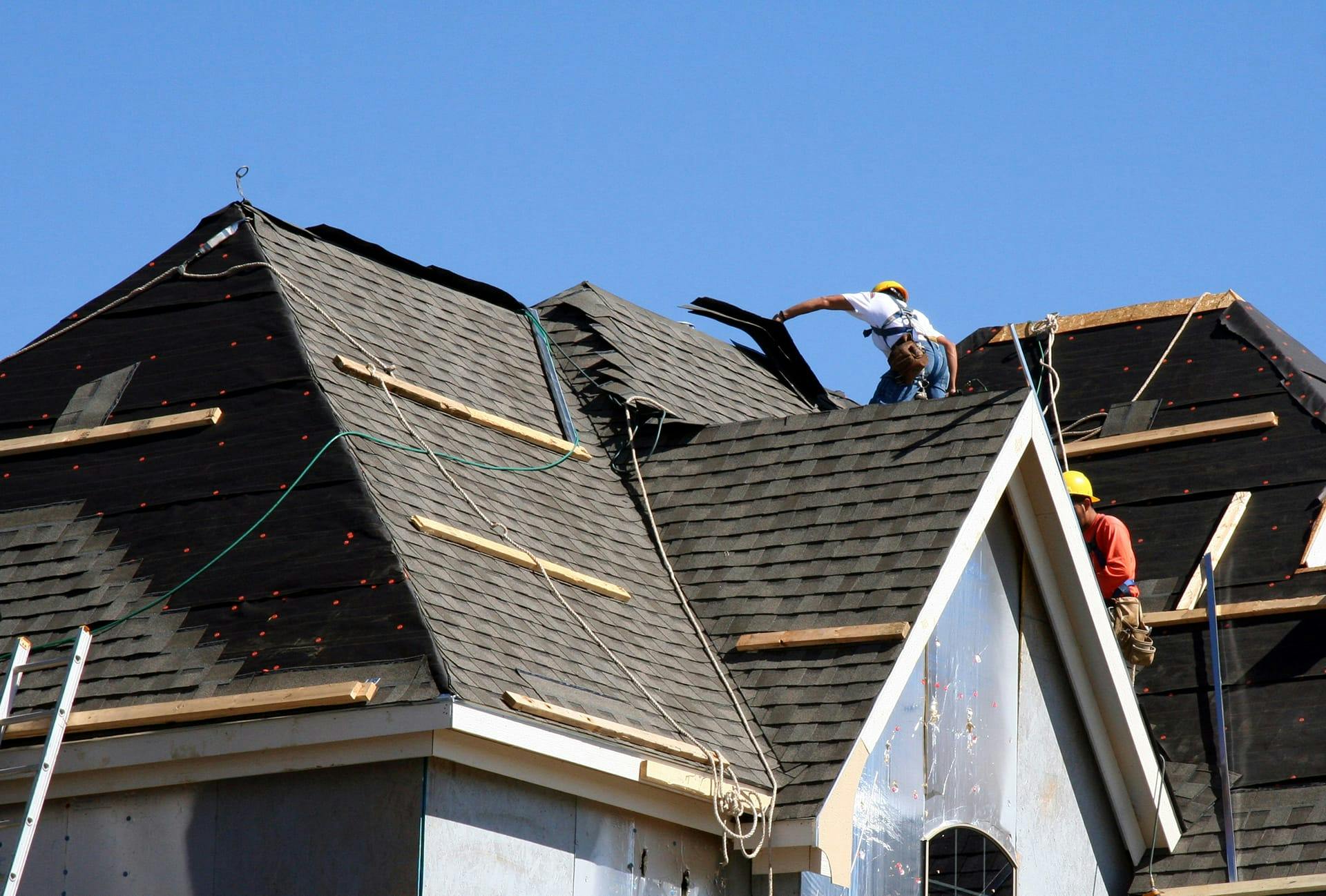 House with a new roof