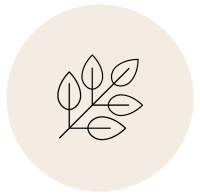 Circle icon with leafs