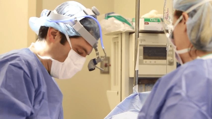 Dr. Meade in the operating room