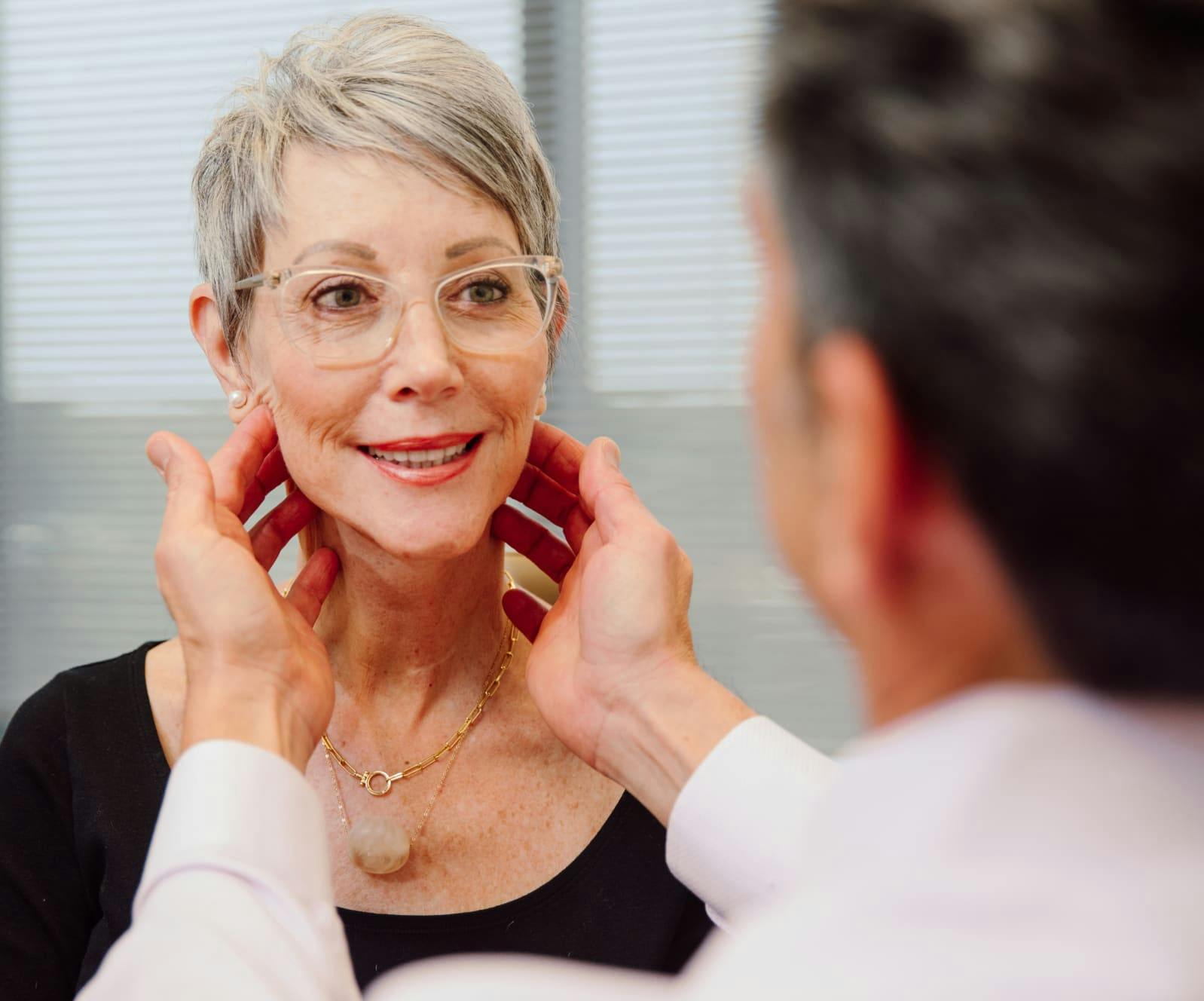 Woman getting a consultation