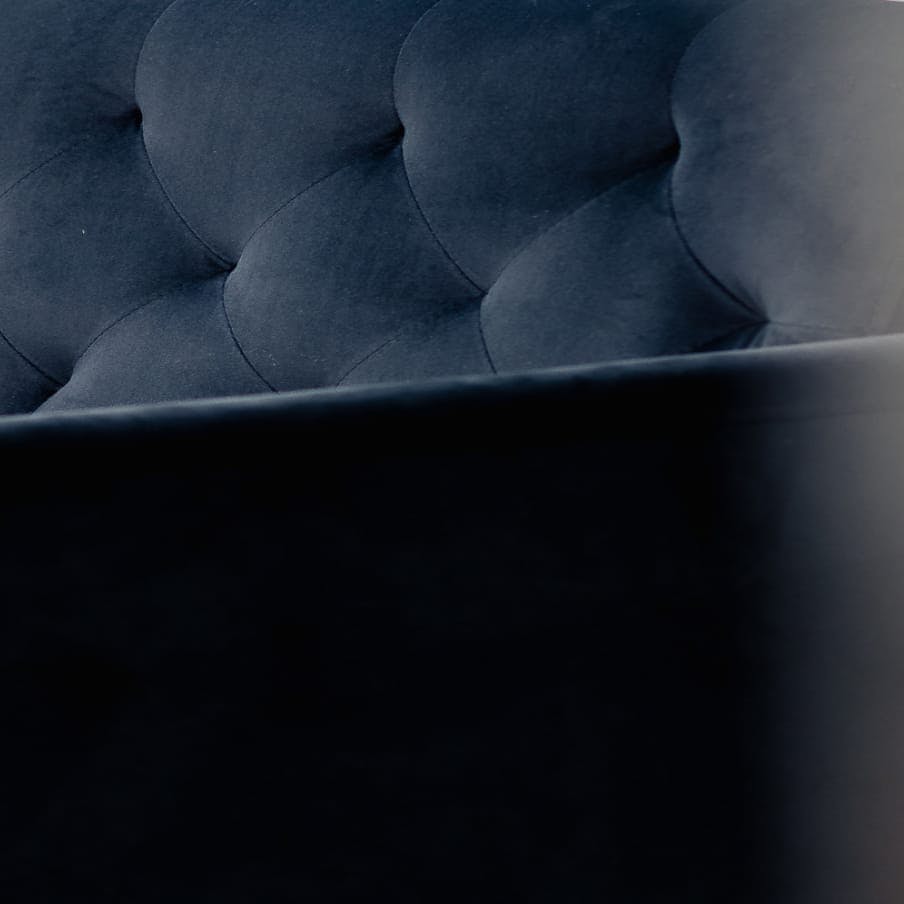 Close-up of a blue cushion