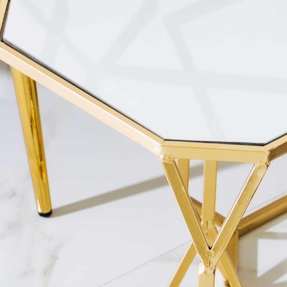 The legs of a table