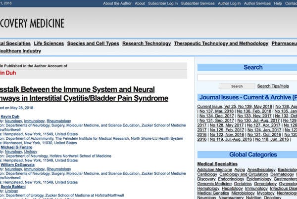 Crosstalk Between the Immune System and Neural Pathways in Interstitial Cystitis/Bladder Pain Syndrome