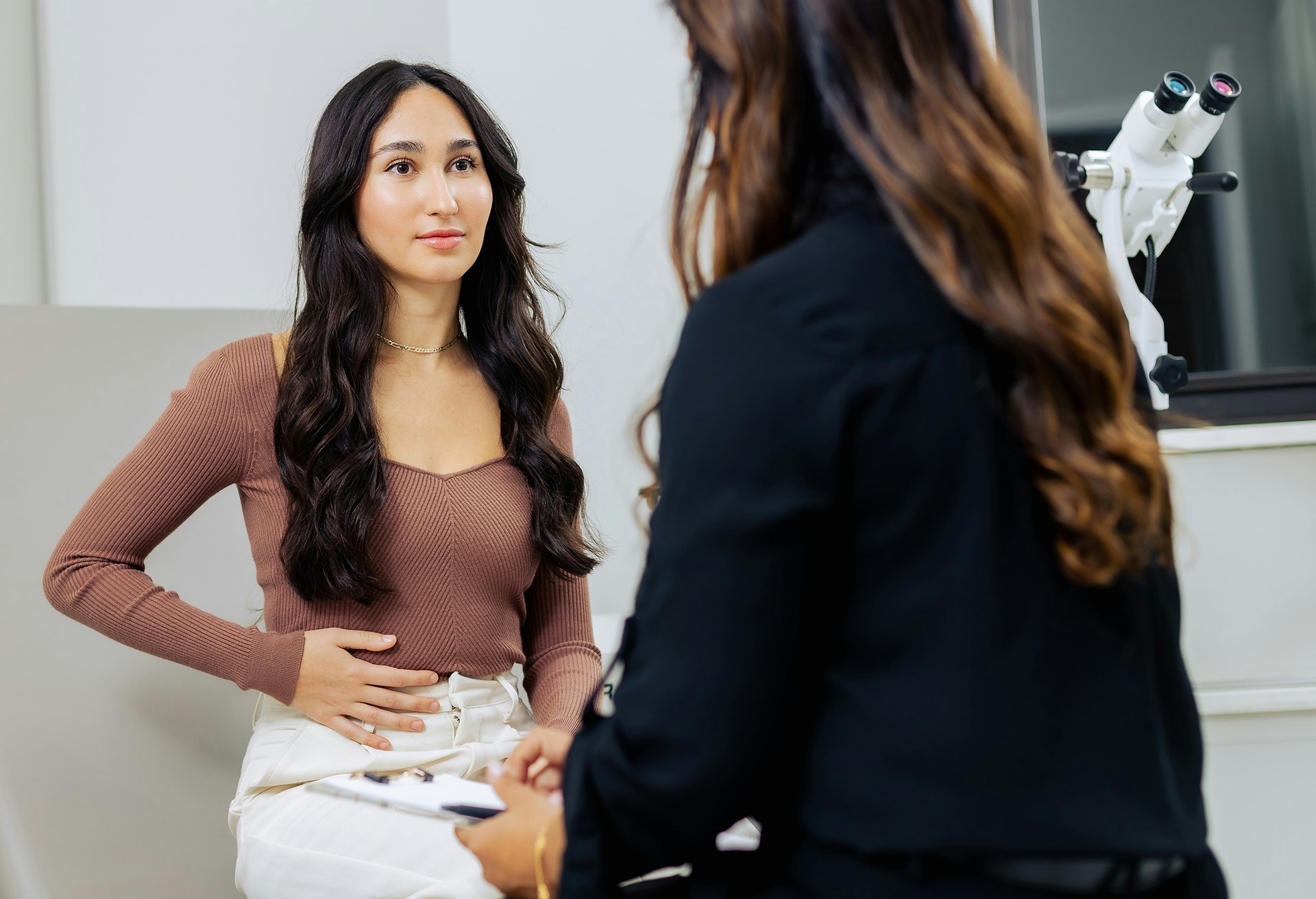 Patient having a consultation