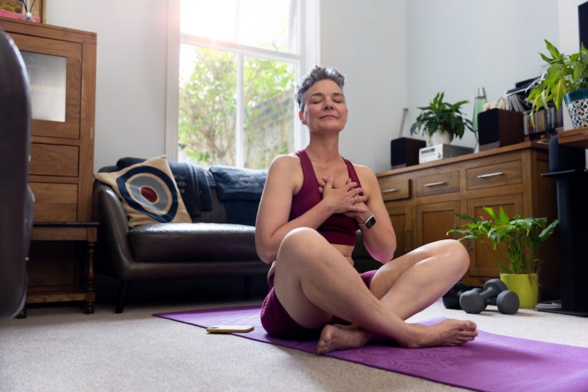 Older Woman doing Yoga