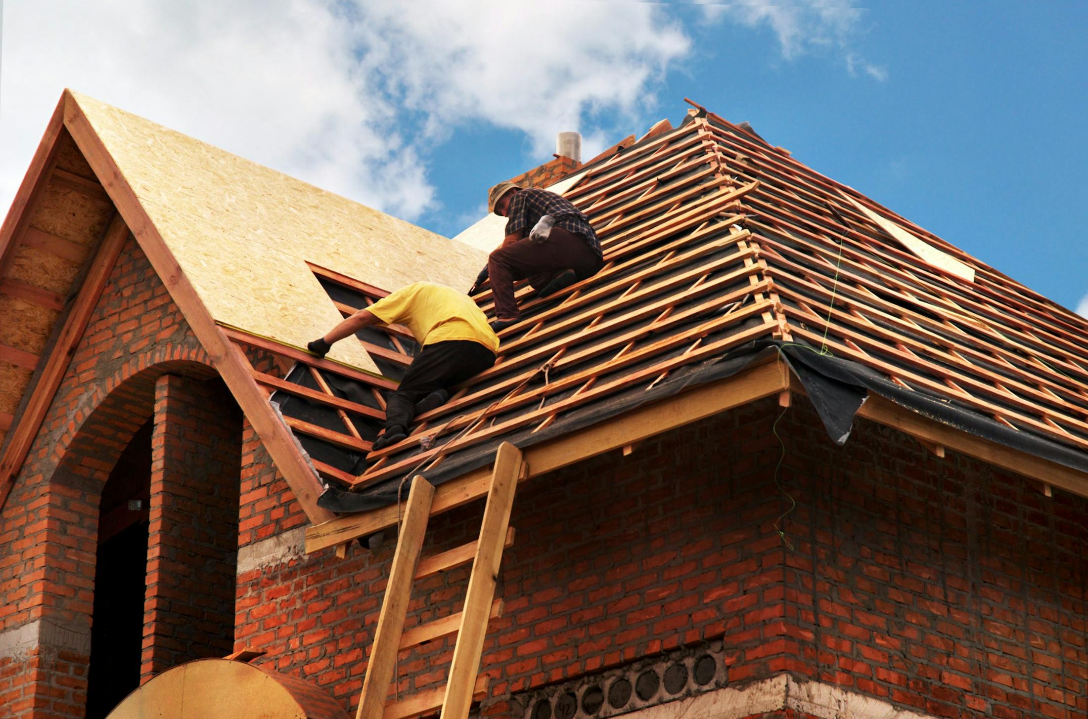 New roof installation