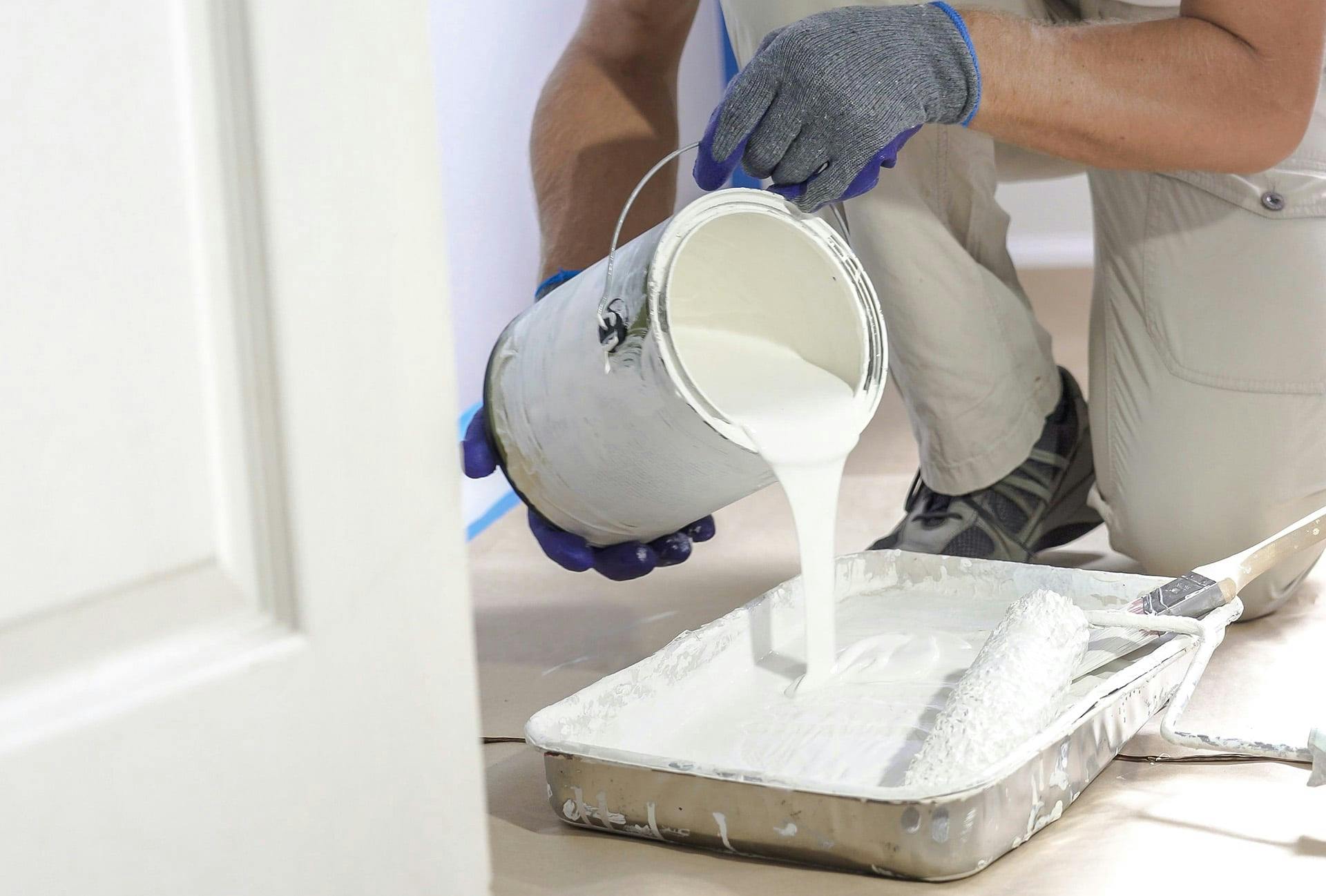 Paint being poured