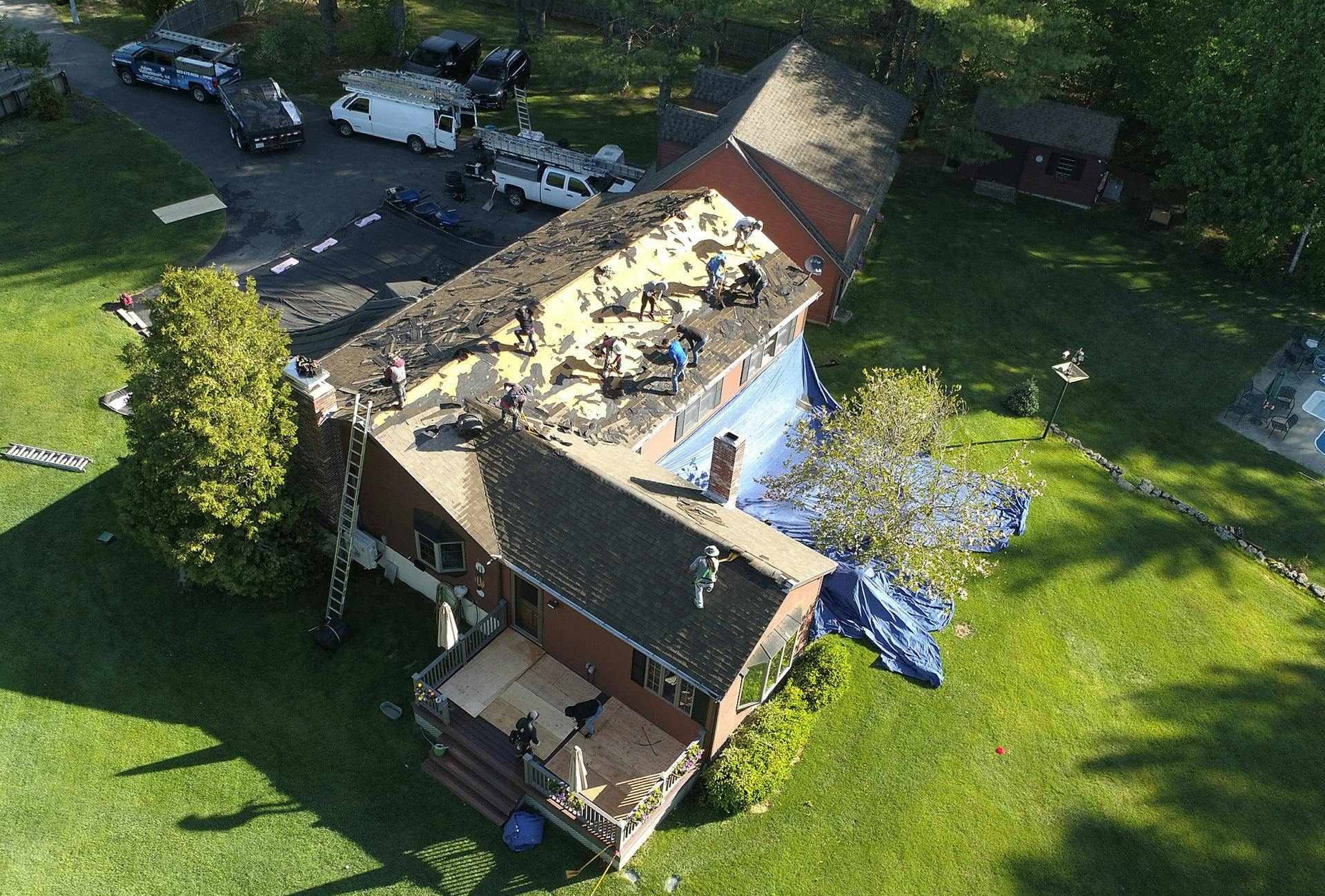 Residential Roof installation in progress
