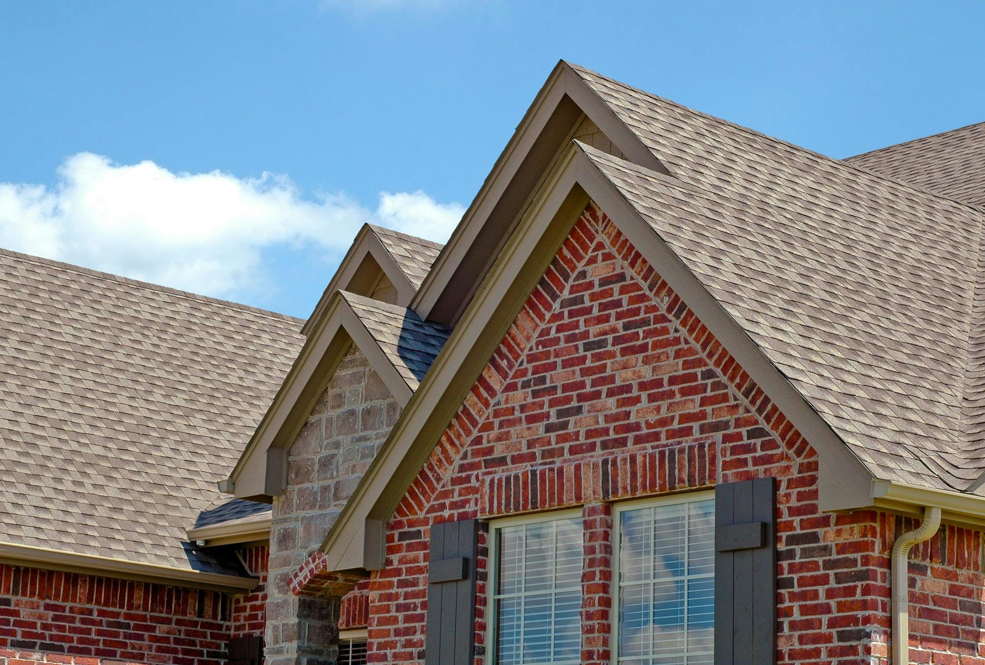 Brick house with Shingle Roof
