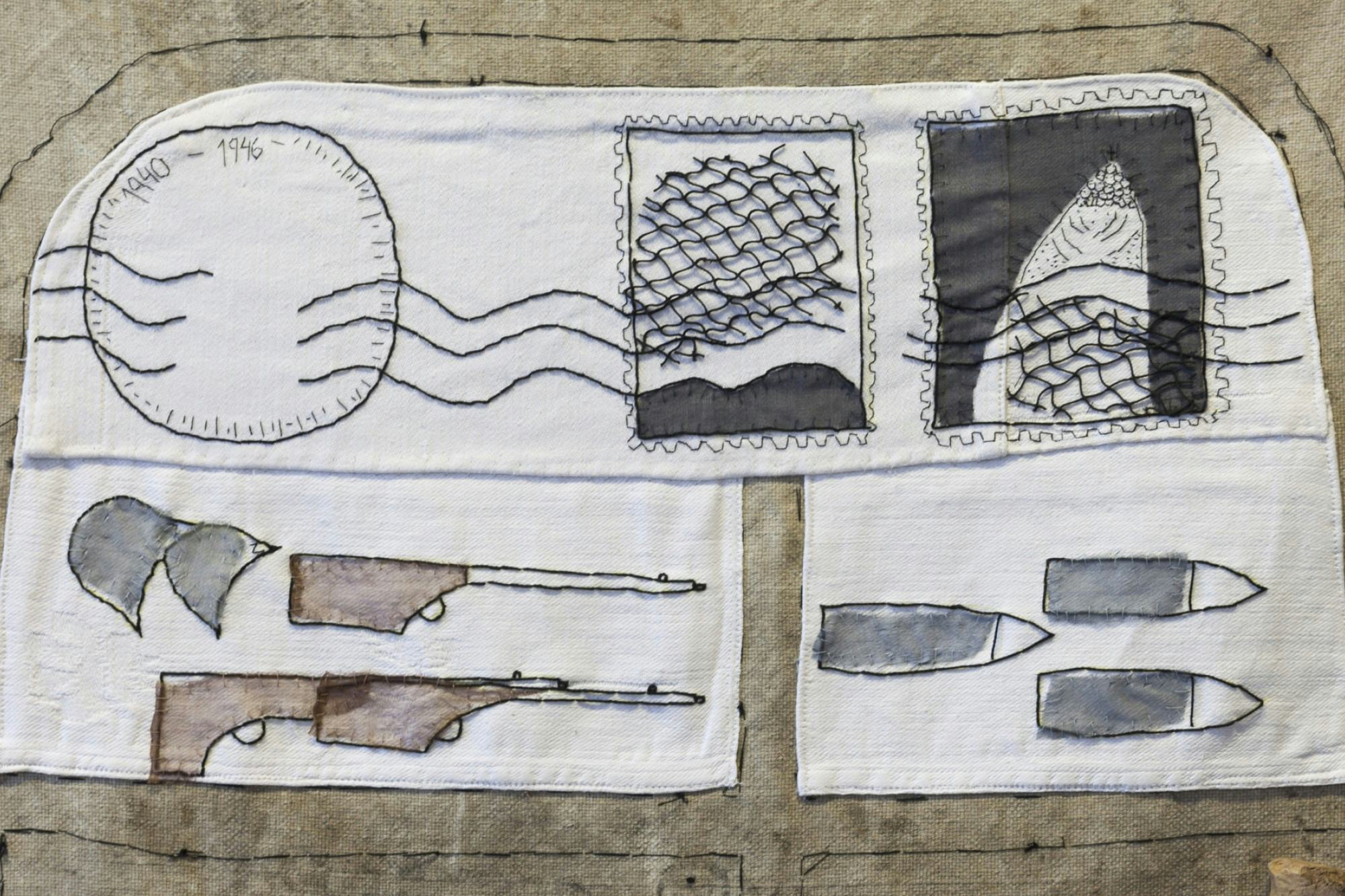 Krackelerat / Rahkkan (detalj), 2014, Britta Marakatt-Labba. Luleåbiennalen 2018.