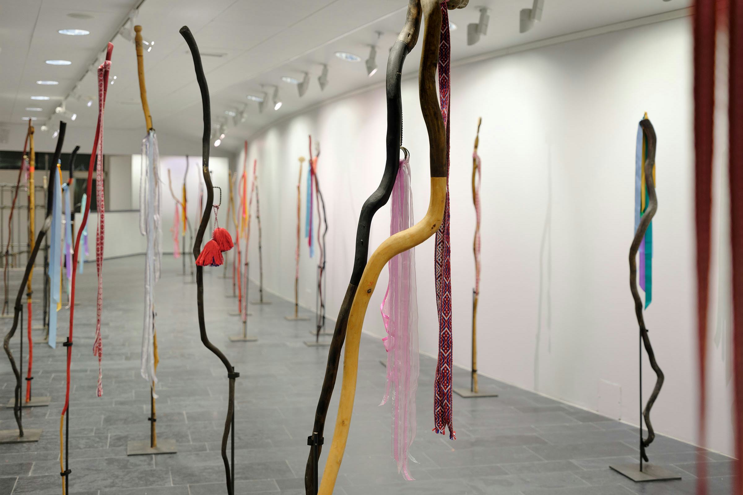 Jenni Laiti & Outi Pieski, Ovdavázzit - Forewalkers, 2019 – ongoing, Konsthallen Kulturens Hus, Luleå. Photo: LKP