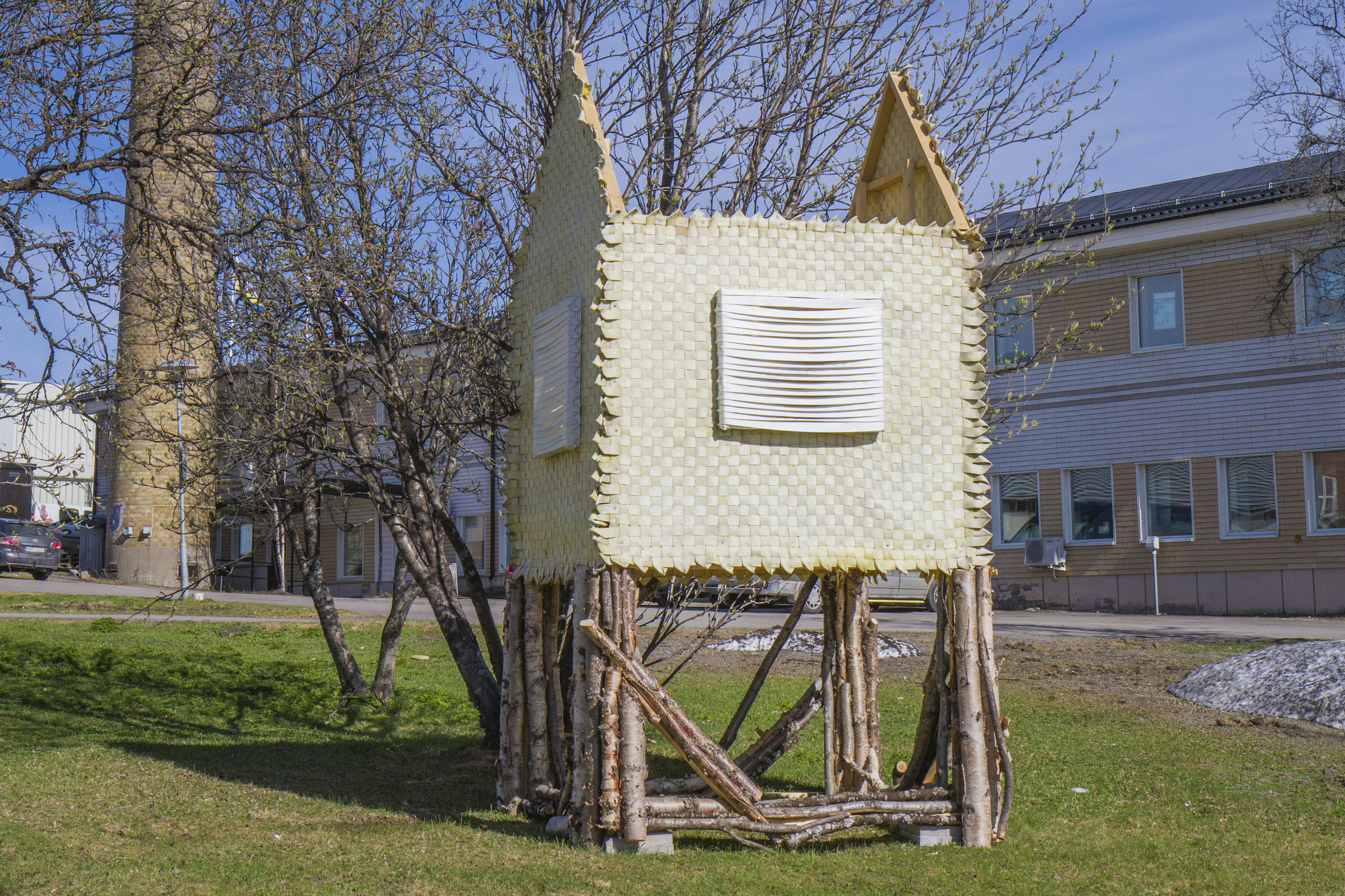 Lena Stenberg, Flyttzon, 2024. Installation view in Kiruna. Photo: Thomas Hämén