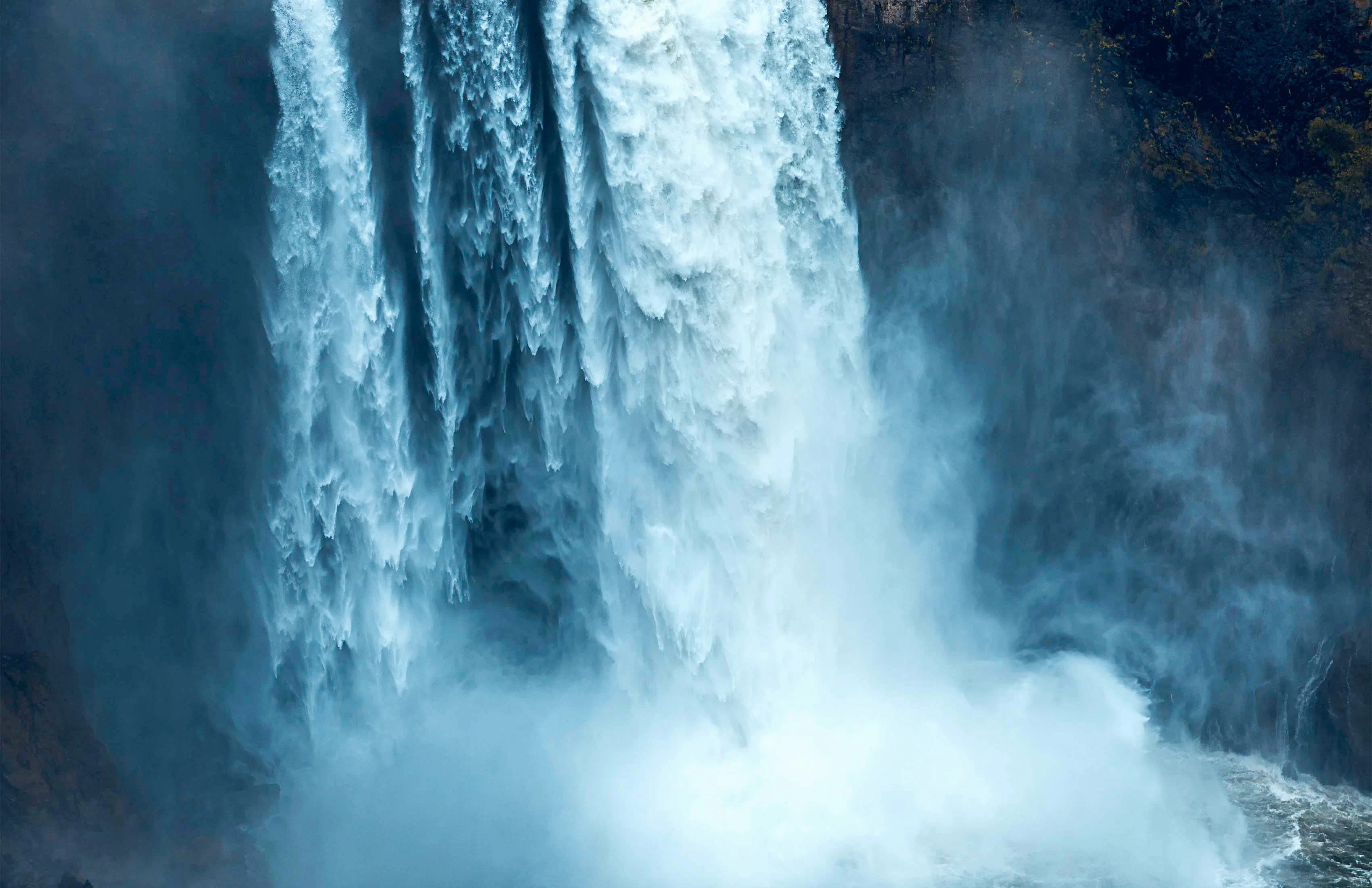 big blue waterfall