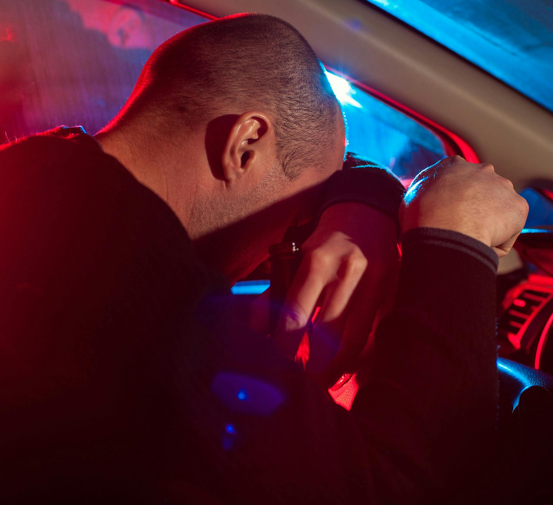 Upset man pulled over by police