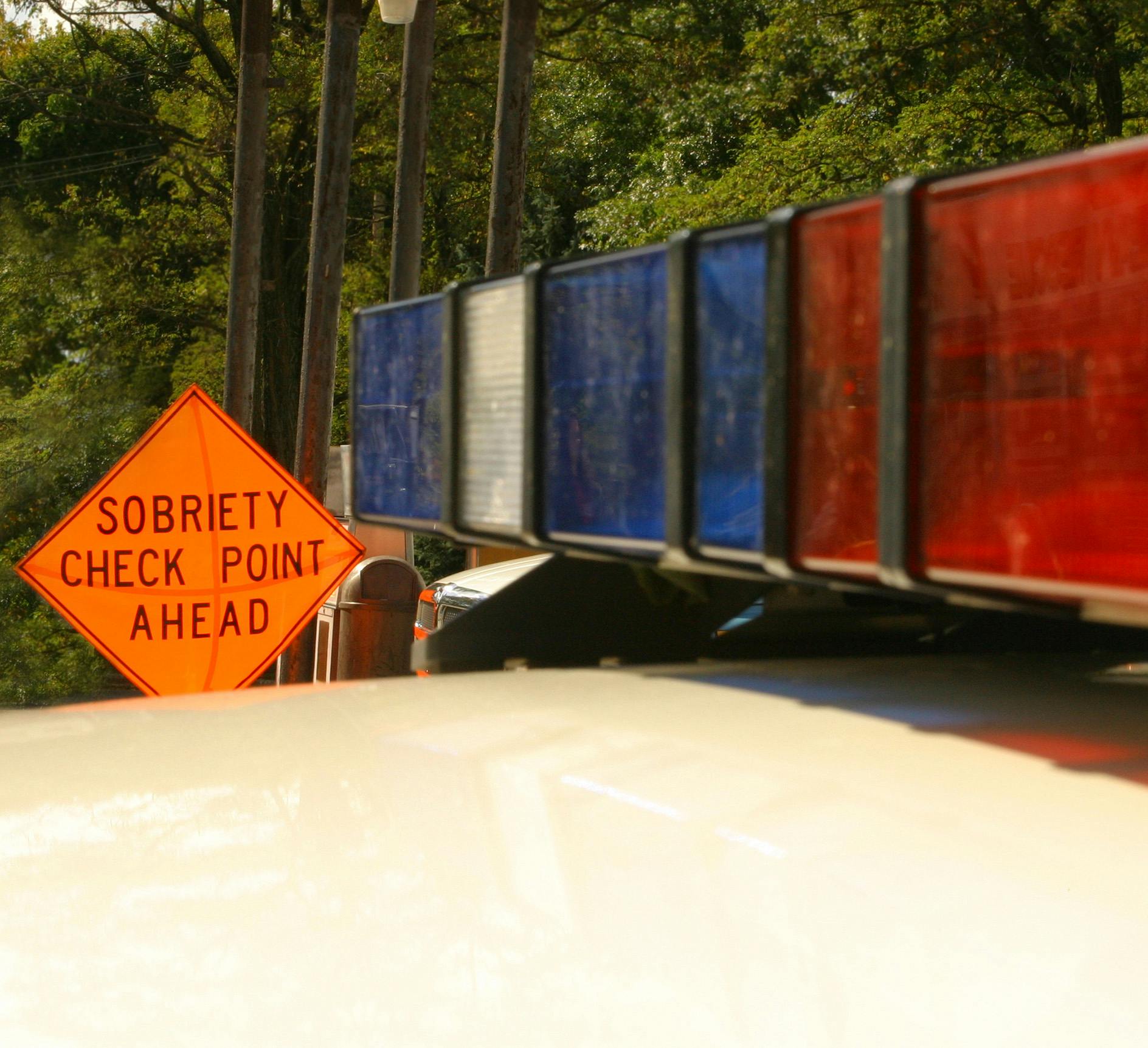Sign that says sobriety checkpoint ahead