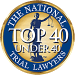National top 40 under 40 trial lawyers logo