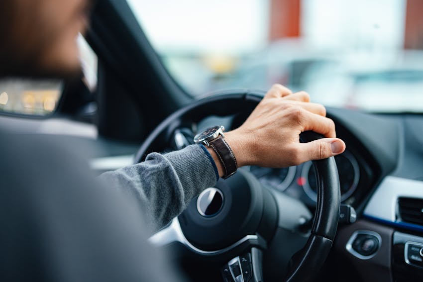 Man driving
