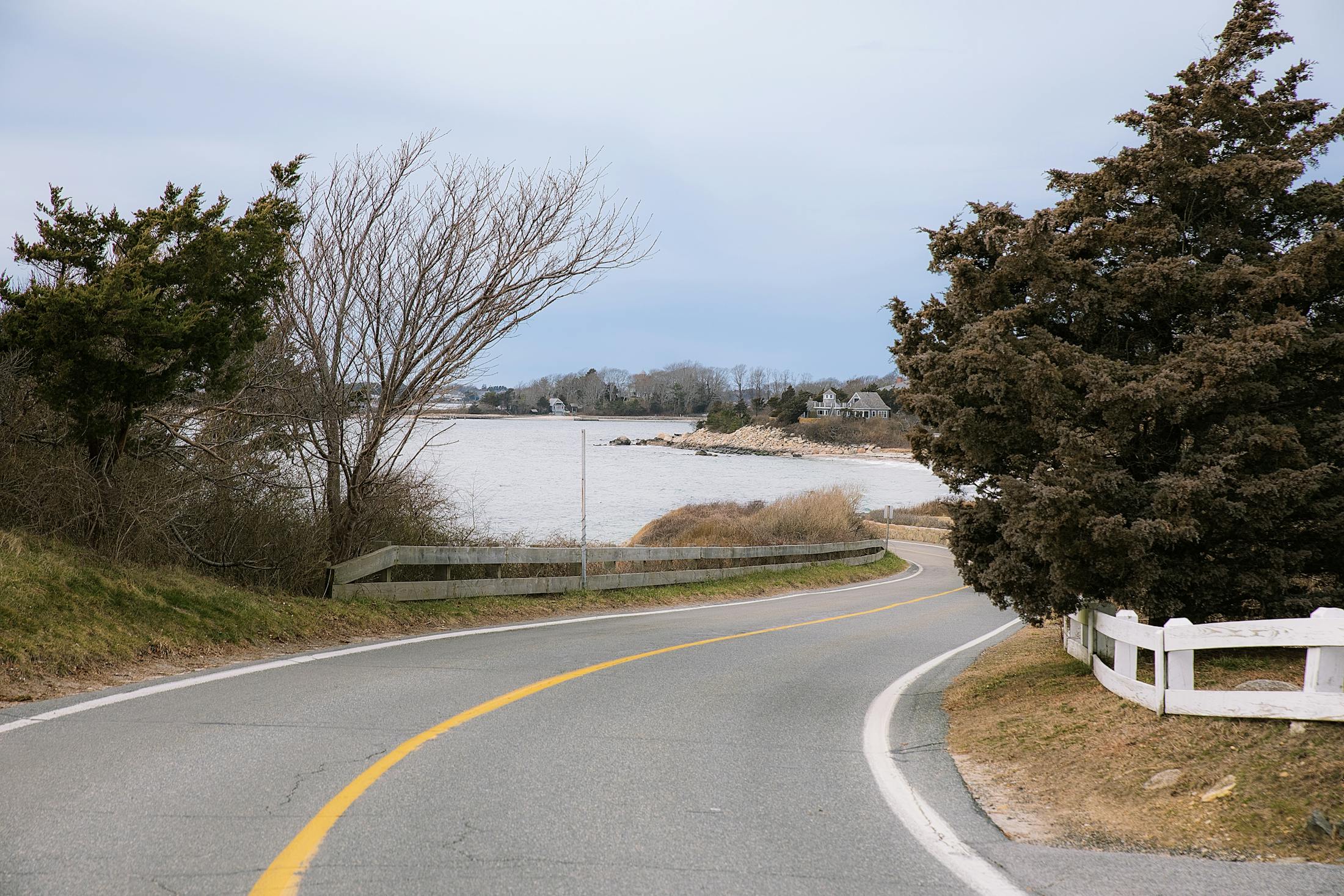 Road near the water in MA