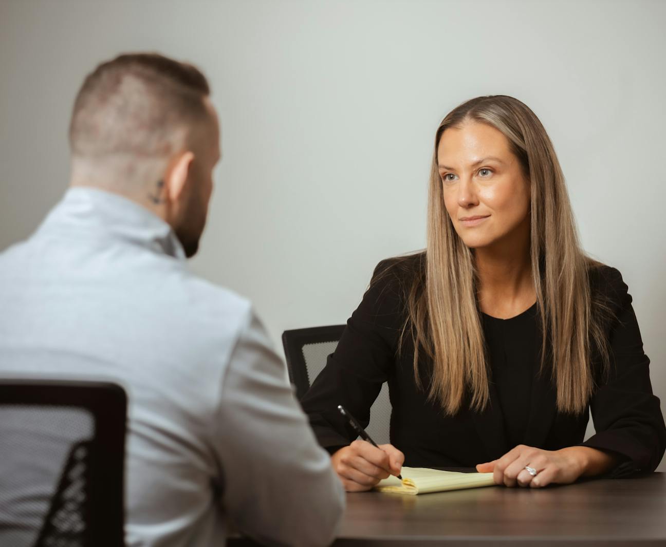 Woman sitting at a desk