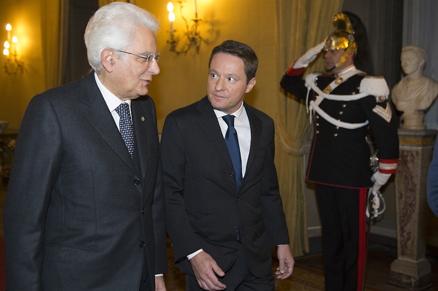 Andrea Ceccherini e Sergio Mattarella