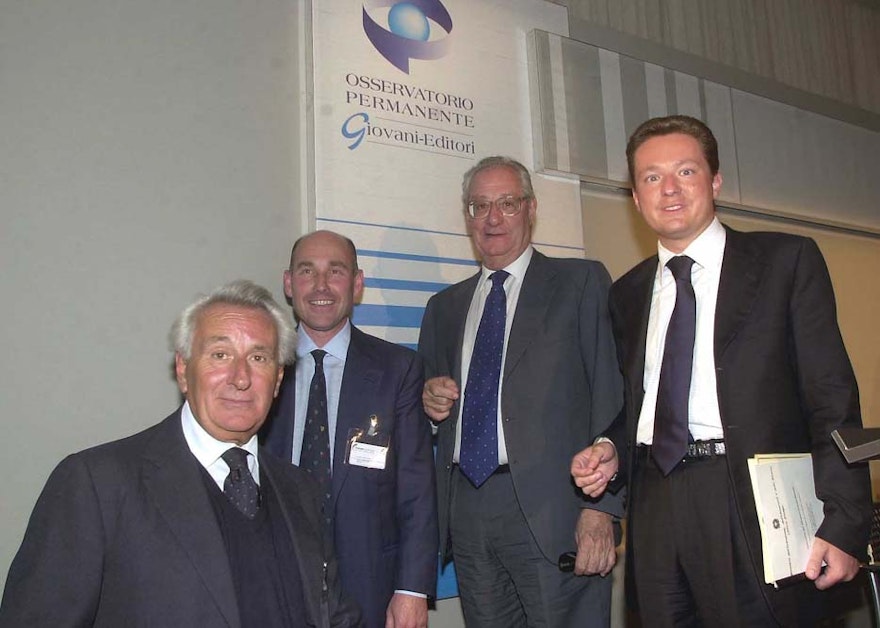 Andrea Ceccherini con i co-fondatori dell’Osservatorio, Cesare Romiti e Andrea Riffeser Monti