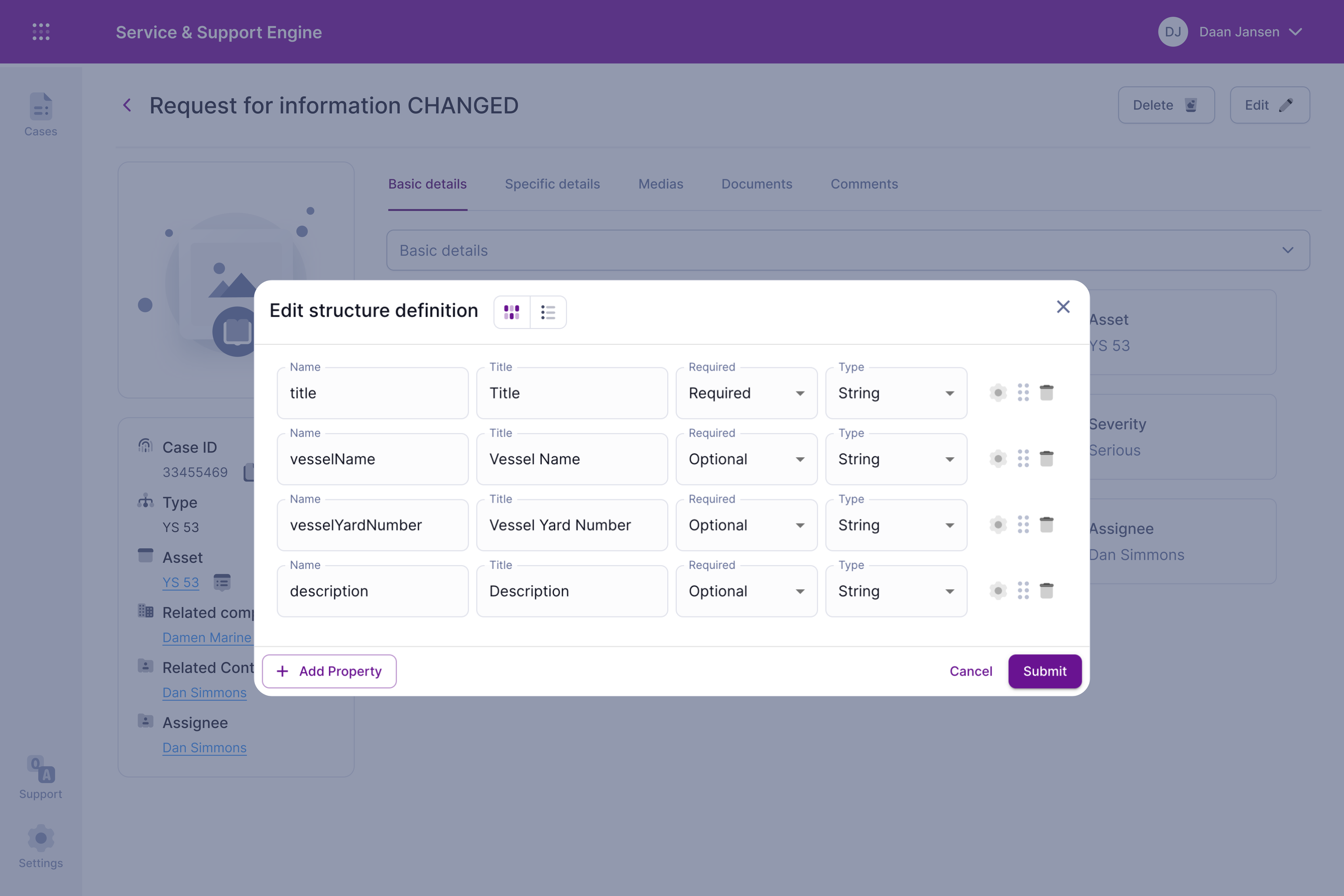 Damen Shipyards: Adaptive Case Management with Customizable Data Structures