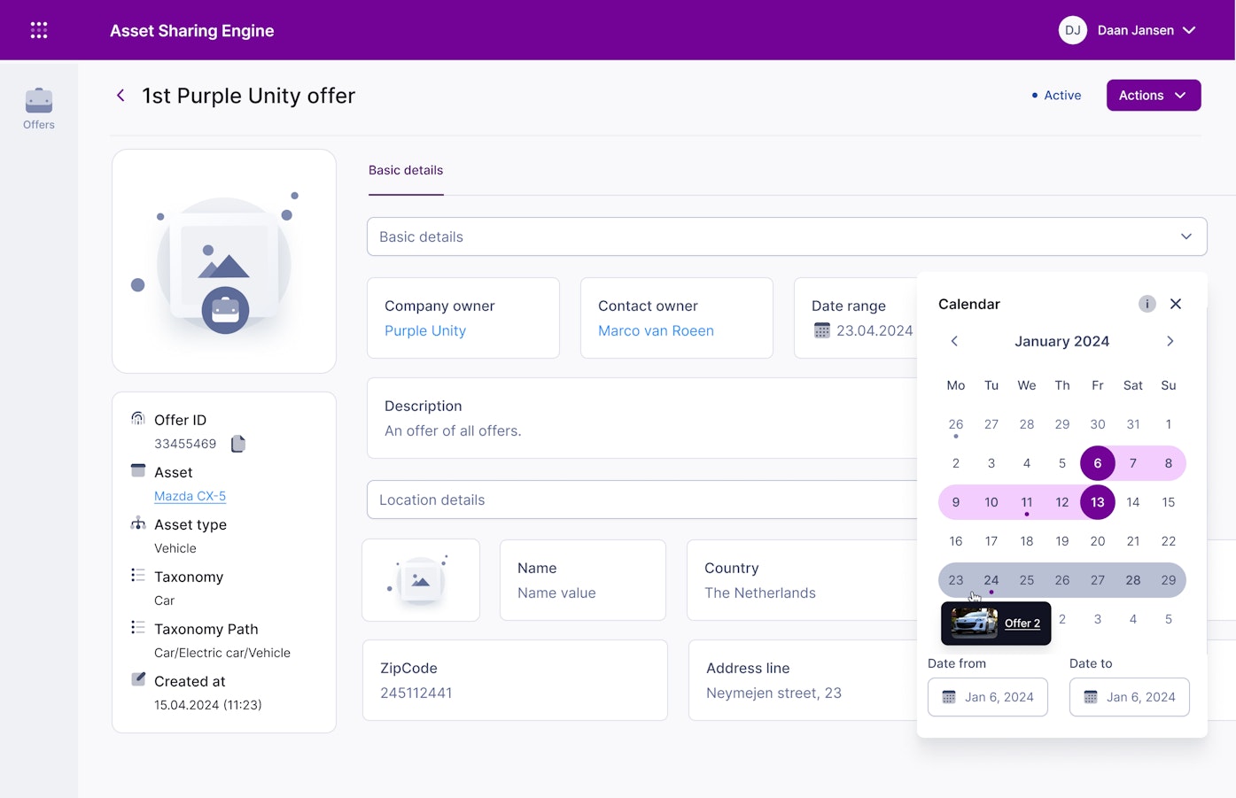 Header Asset Sharing Engine