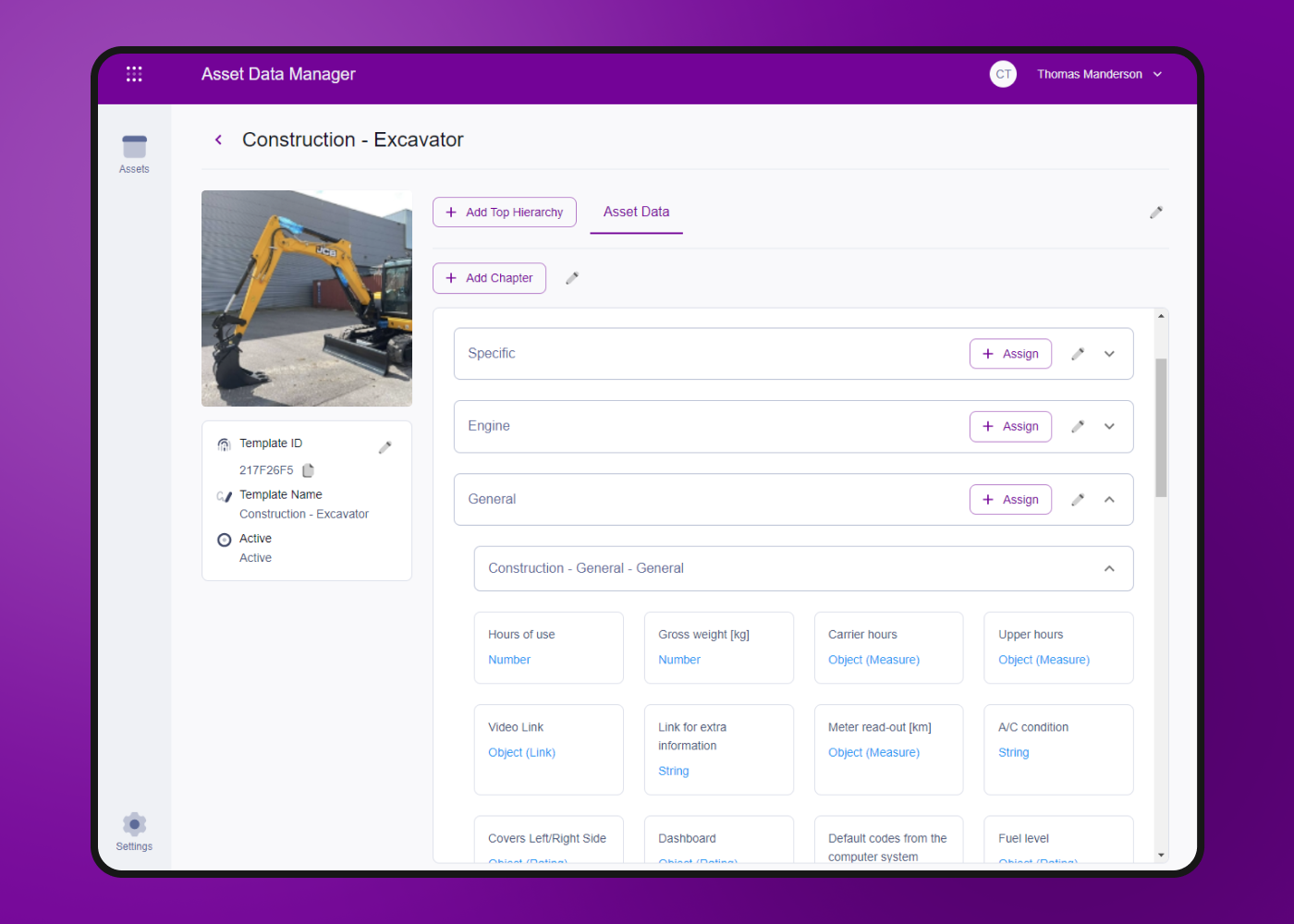 Flexible data model within Purple Unity for DLL