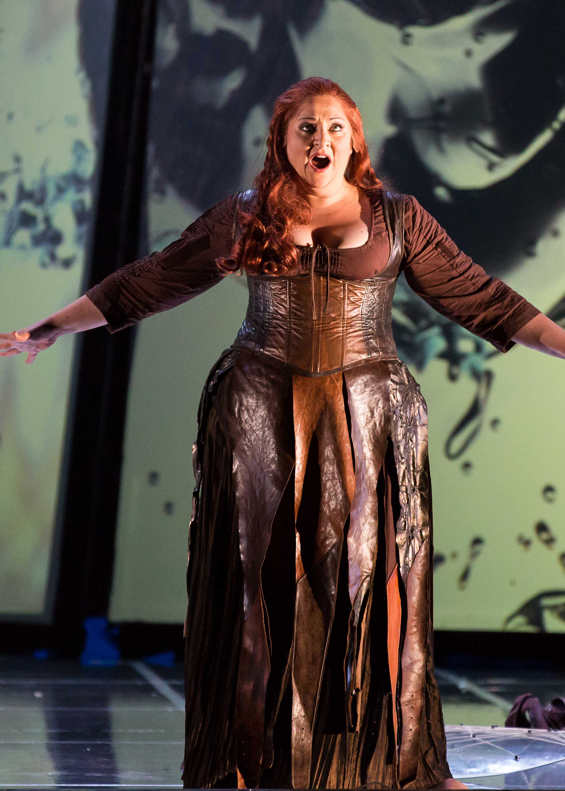 Goerke as Brunnhilde in HGO's Siegfried from 2016