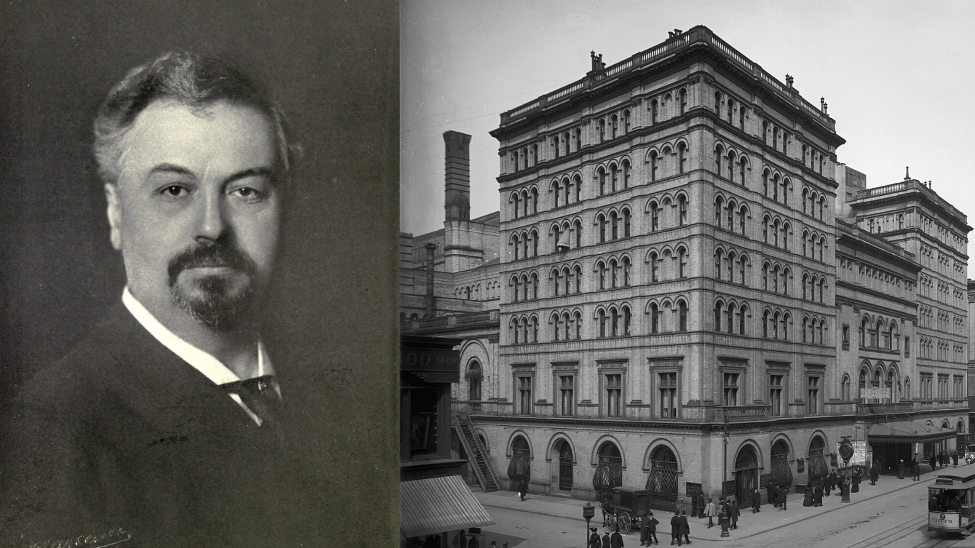 Oscar Hammerstein I and the old Metropolitan Opera House.