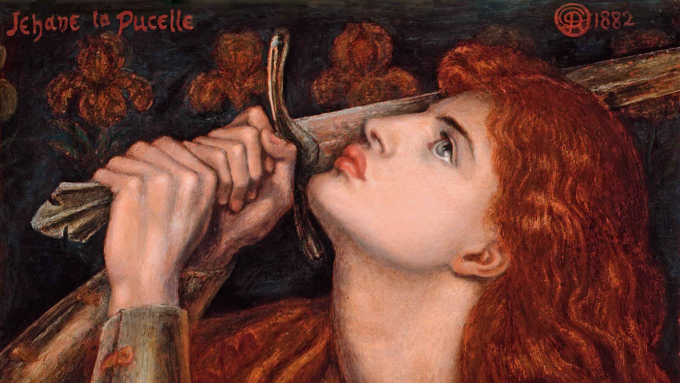 Dante Gabriel Rossetti’s 1882 painting of Joan of Arc, completed the year after Tchaikovsky’s opera premiered.