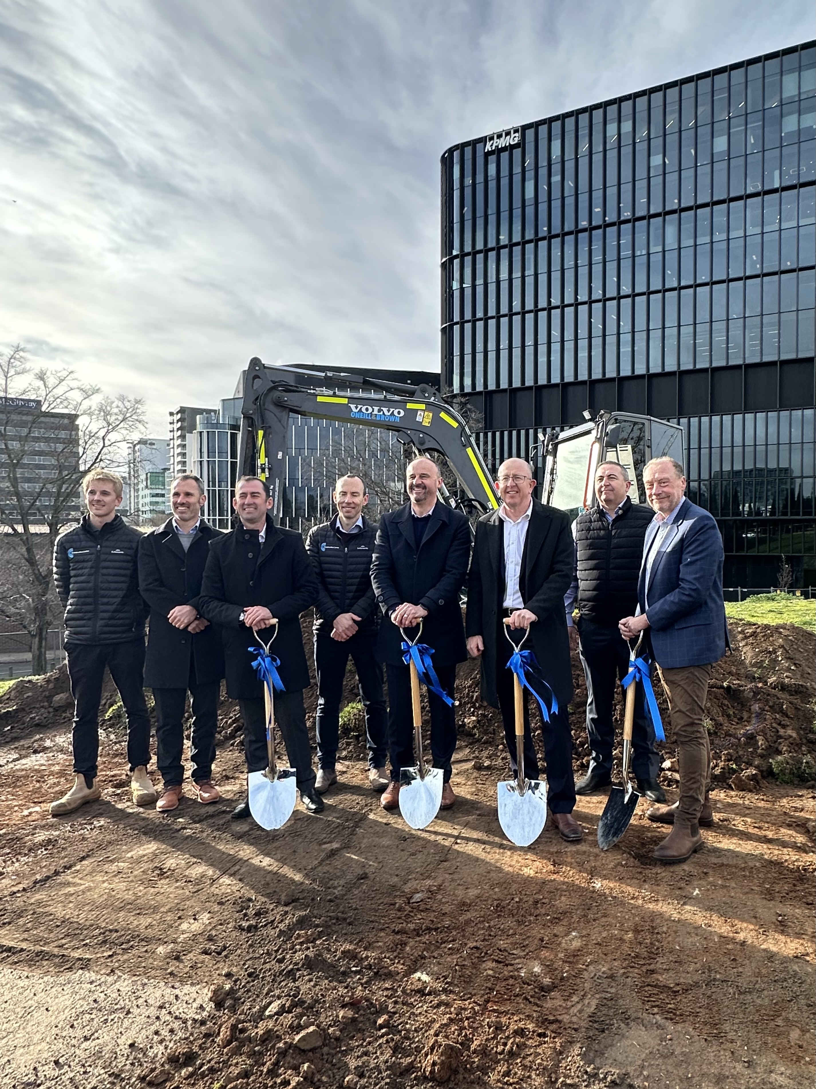 Sod turn at new development with Richard Snow, Stephen Byron