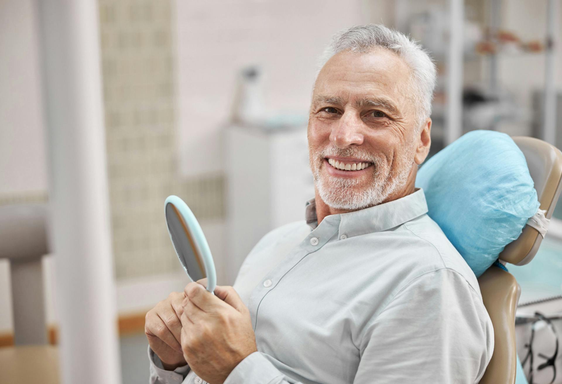 Man in an operating chair