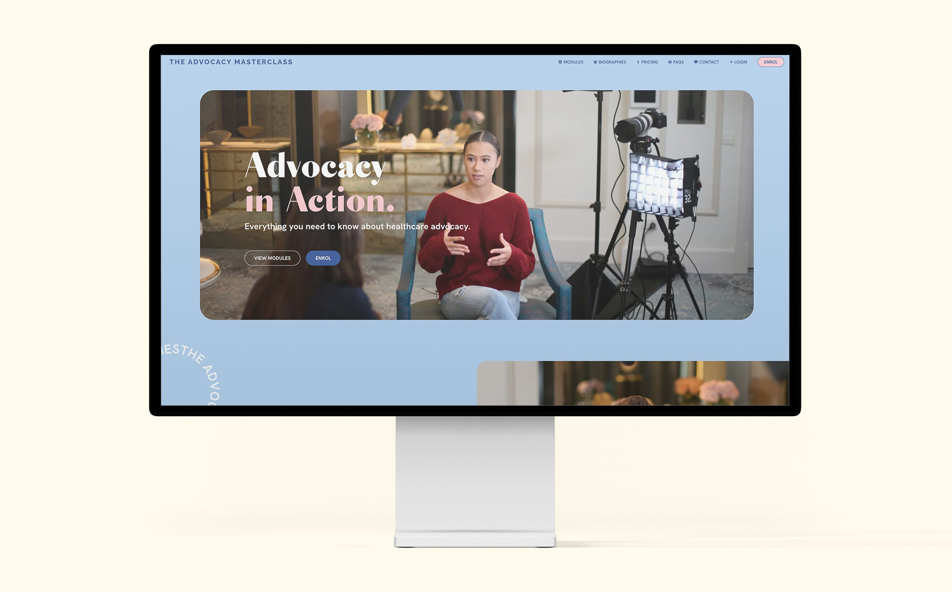 The Advocacy Masterclass - Web design