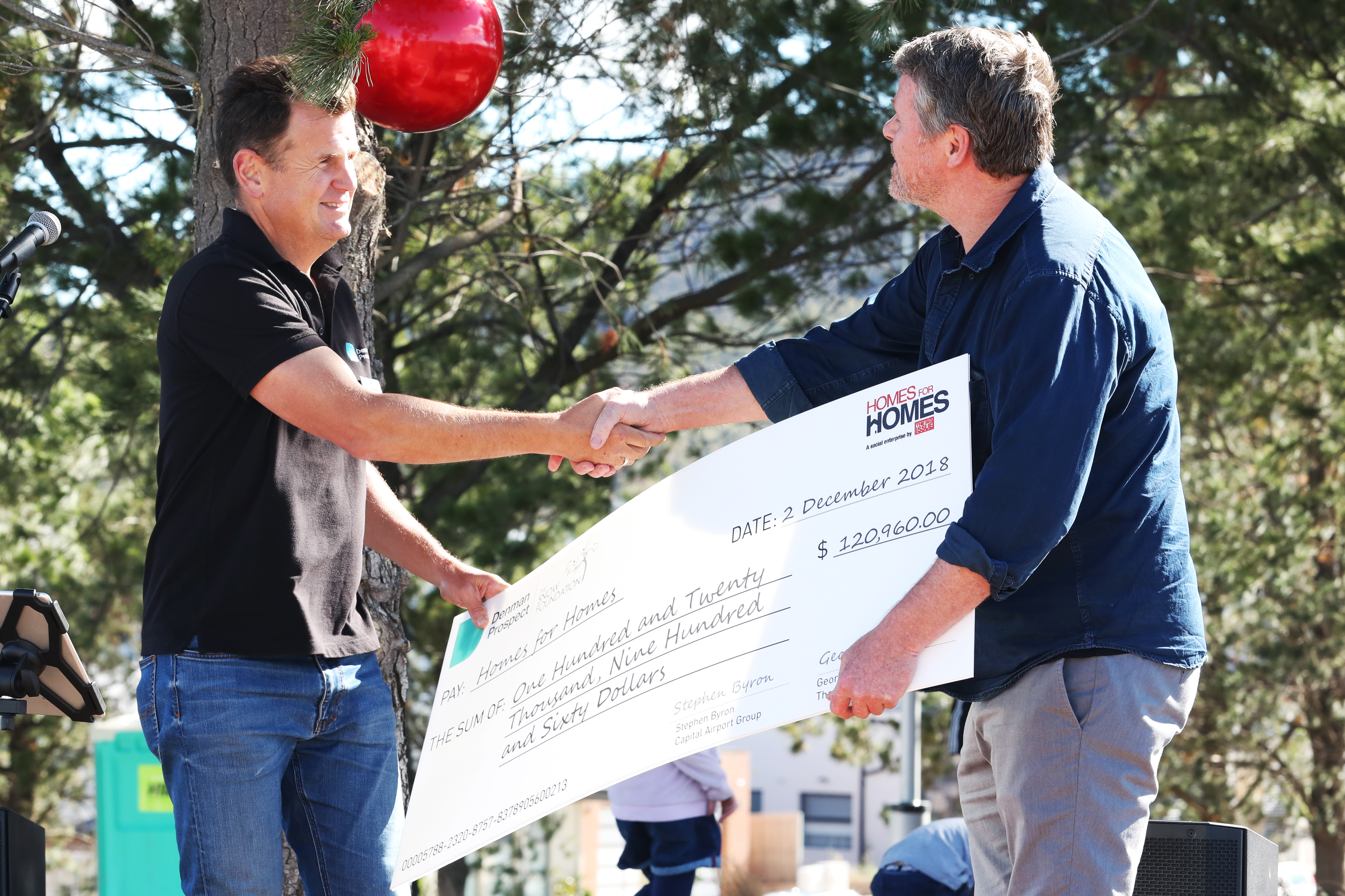 Image for Second Homes for Homes donation, just in time for Christmas.