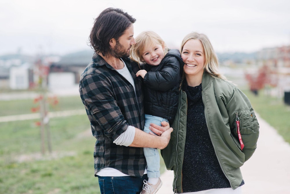 Image for Family smiling at the camera in Denman Prospect