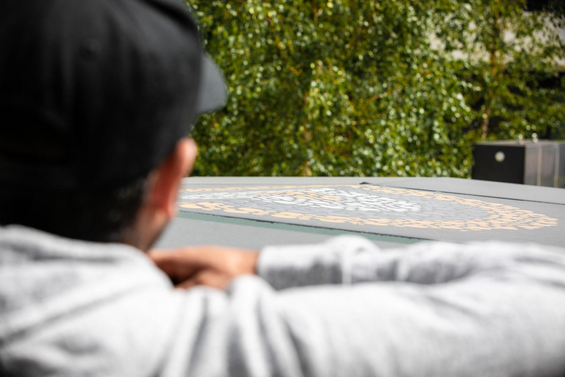 Image for ‘An incredible feeling’: Kamilaroi man Steven Kennedy on his unusual canvas in Denman Prospect