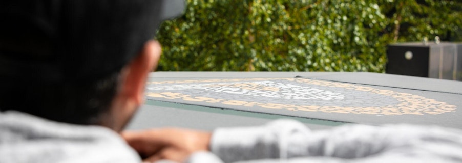 Steven Kennedy in Denman Prospect Image for ‘An incredible feeling’: Kamilaroi man Steven Kennedy on his unusual canvas in Denman Prospect